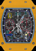 RM-65-01 Chronographe A Rattrapante Automatique Quartz TPT® Jaune Orangé