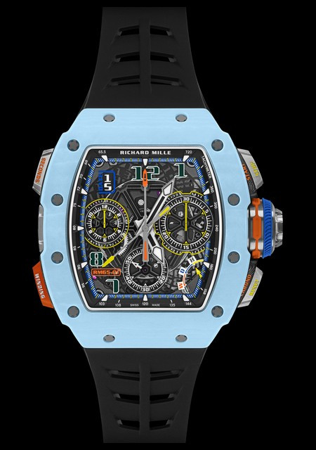 RM-65-01 Chronographe A Rattrapante Automatique Quartz TPT® Bleu Pastel